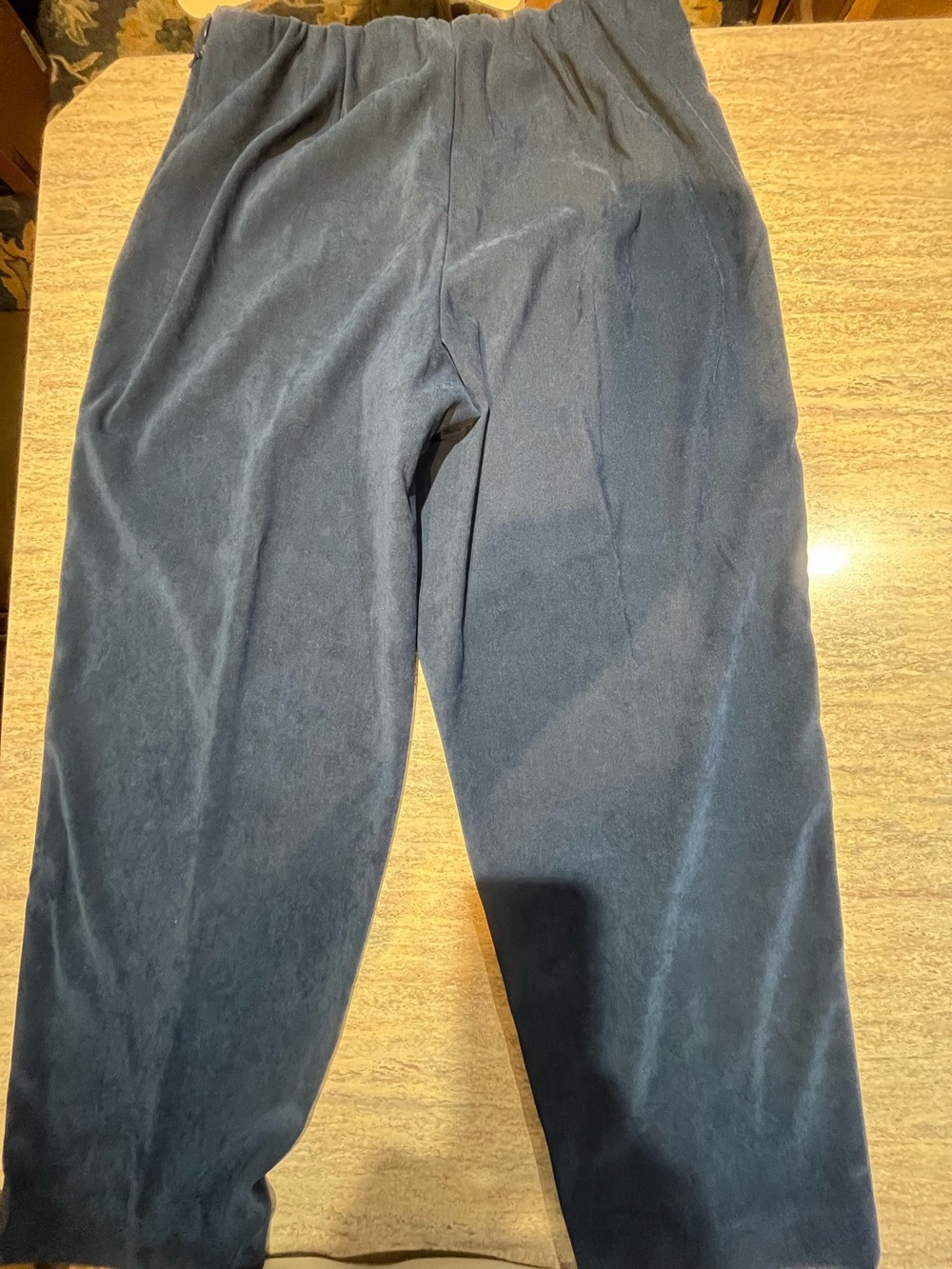 Coldwater Creek Moleskin Navy Blue Pull-On Side Zip XLP Dress Pants EUC